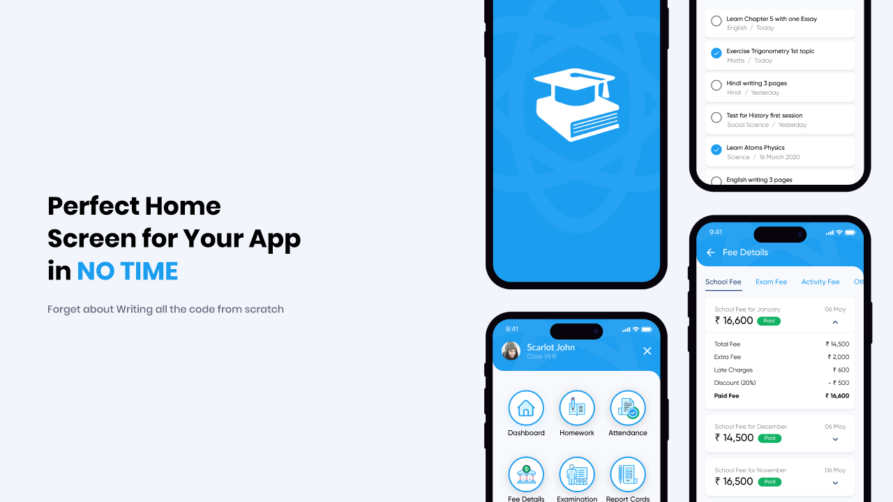 School Management System screen